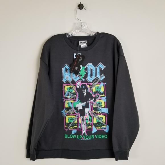 AC/DC Tops - AC/DC Blow Up Your Video Sweatshirt Large NWT